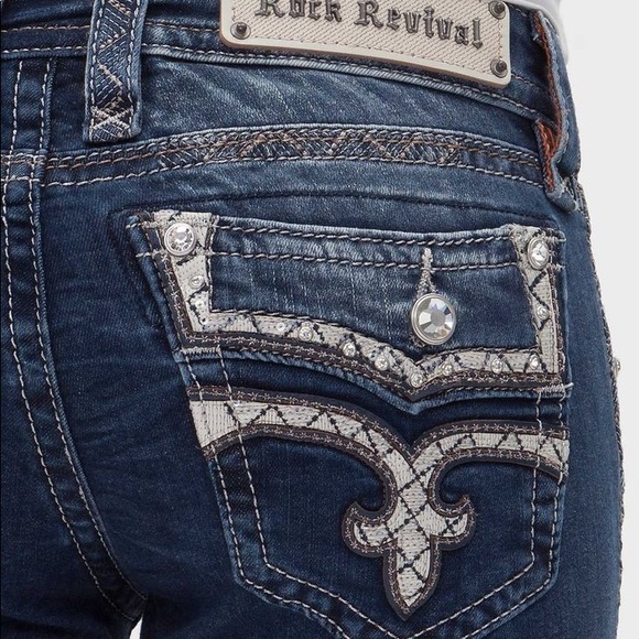 Rock Revival Denim - Rock Revival Caress Embellished Boot Stretch Jeans